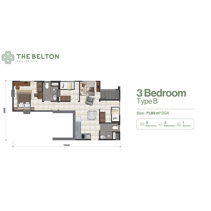 The Belton 2 bedroom Type B